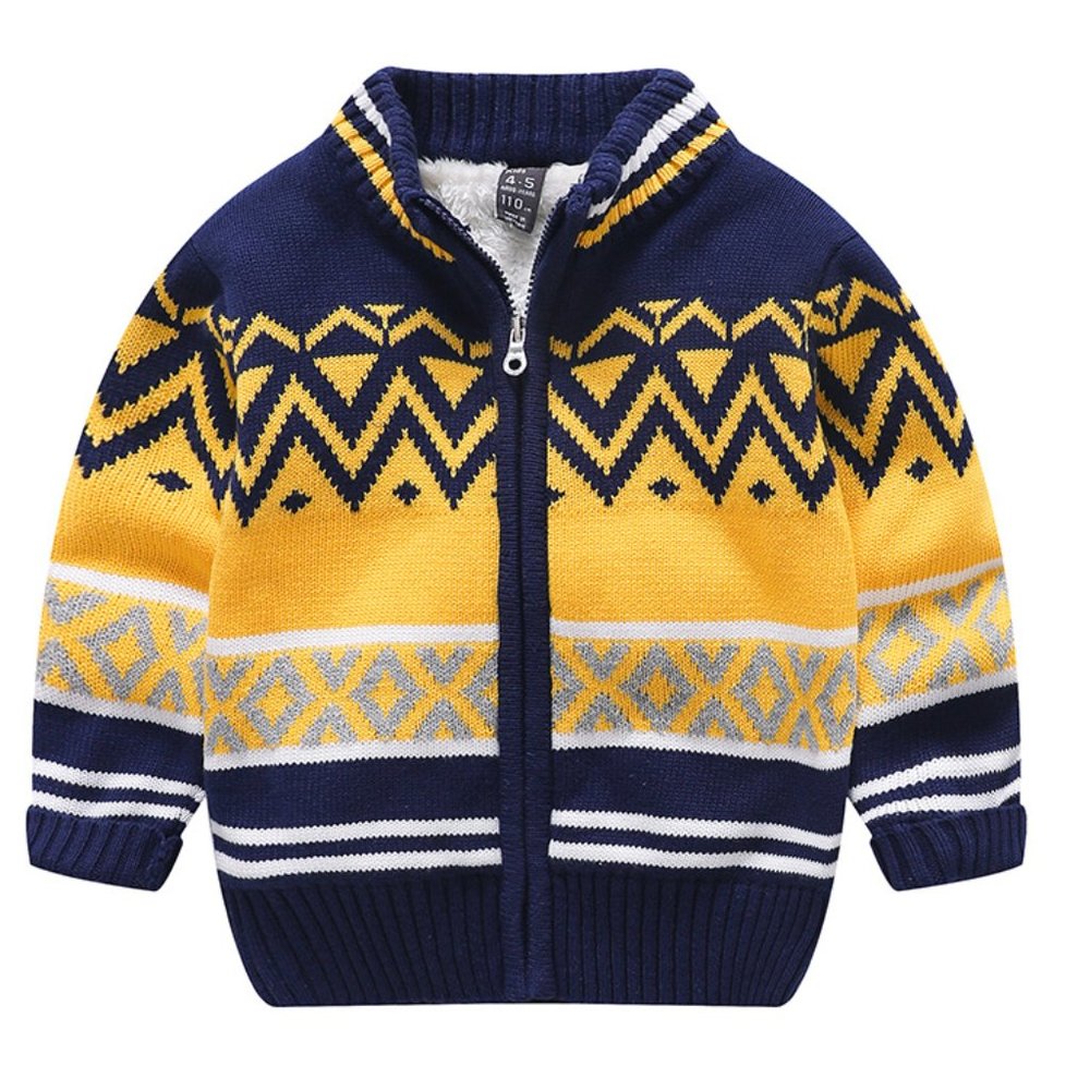 4-5T Super warm yellow blue sweater 💛💙